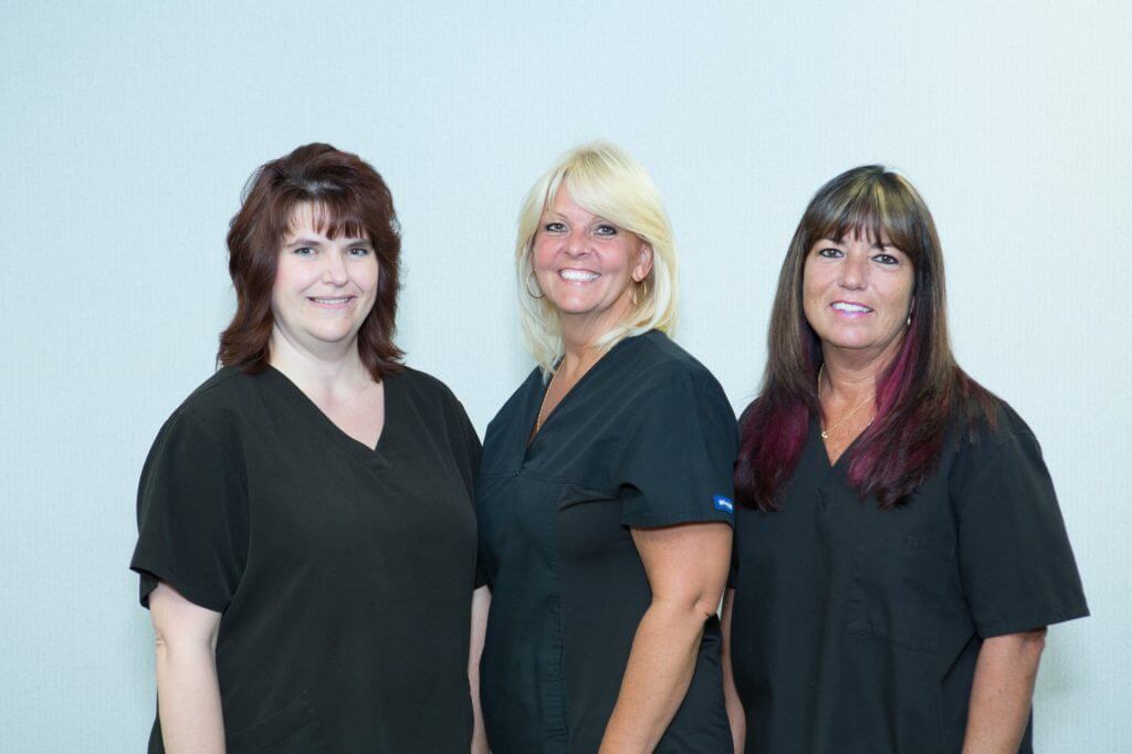 (Left to Right) Sherry Knoblock, RMA, BRIT, CRC, Sue Shidel, BS, CCRC, Pam Greer, BSN, RN, CRC
