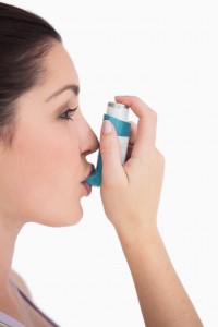 Woman with Inhaler